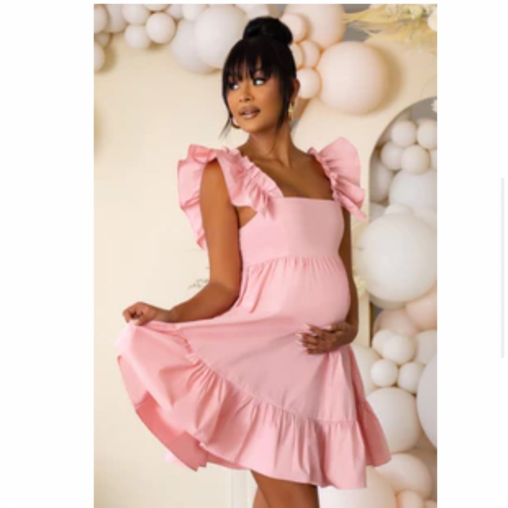 Club L Pink Maternity Dress NWT 6